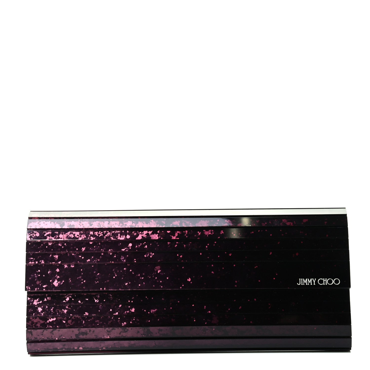 Jimmy Choo Acrylic Glitter Degrade Clutch Black Vino 1 of 11