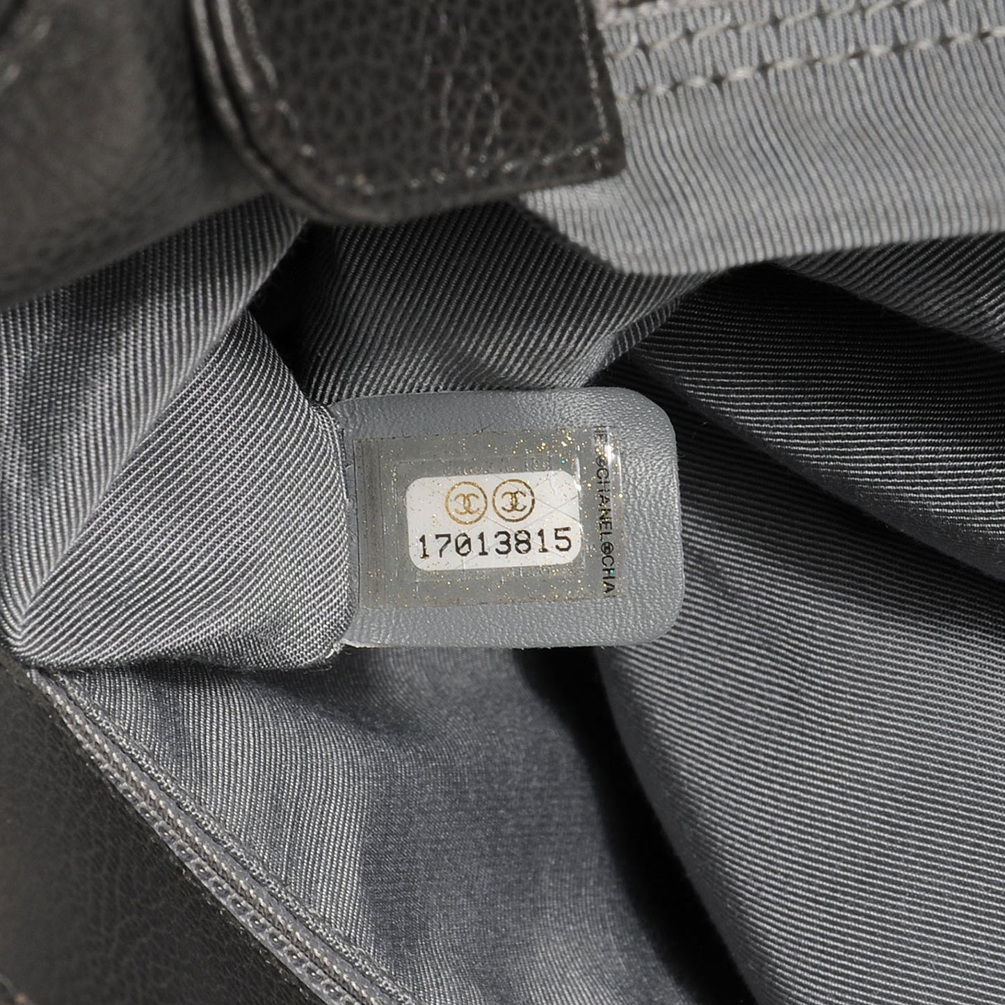 Calfskin Small Cerf Shopper Tote Dark Grey