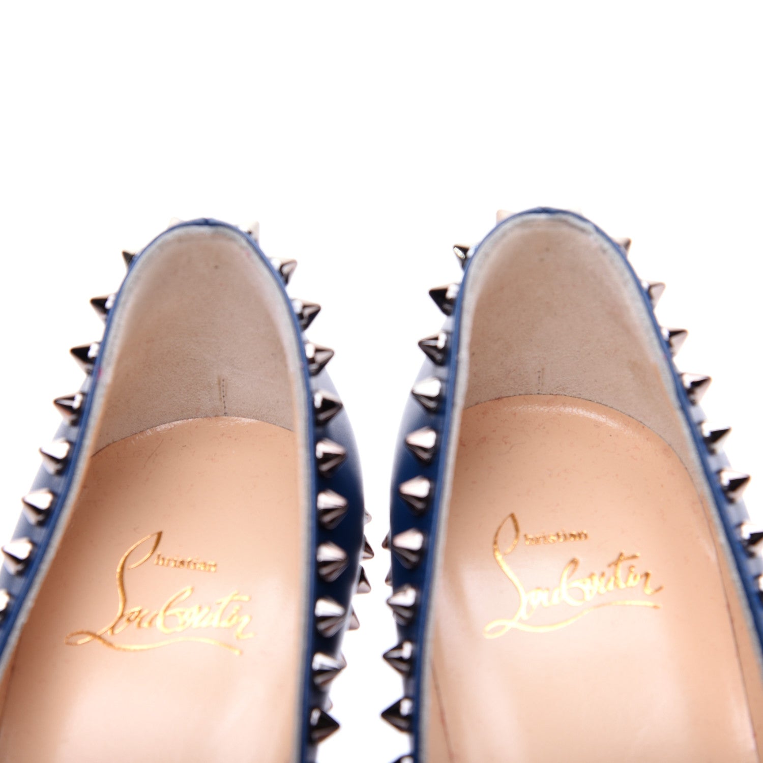 Christian Louboutin Kid Specchio Dorispiky 100 Pumps 37 Dark Gun 11 of 13