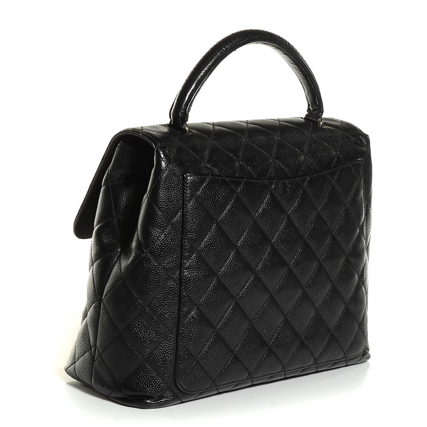Chanel Caviar Quilted Jumbo Kelly Flap Black 3 of 9