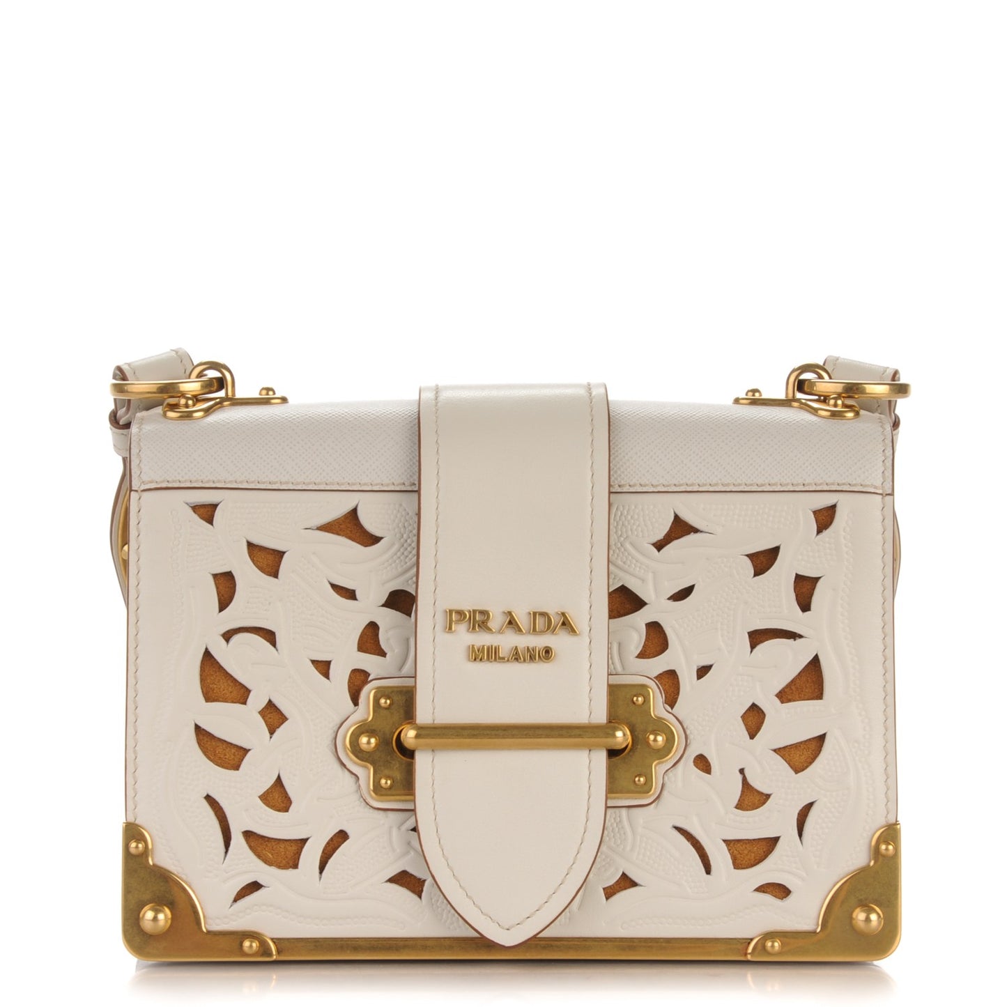 City Calf Saffiano Laser Cut Cahier Bag Talco
