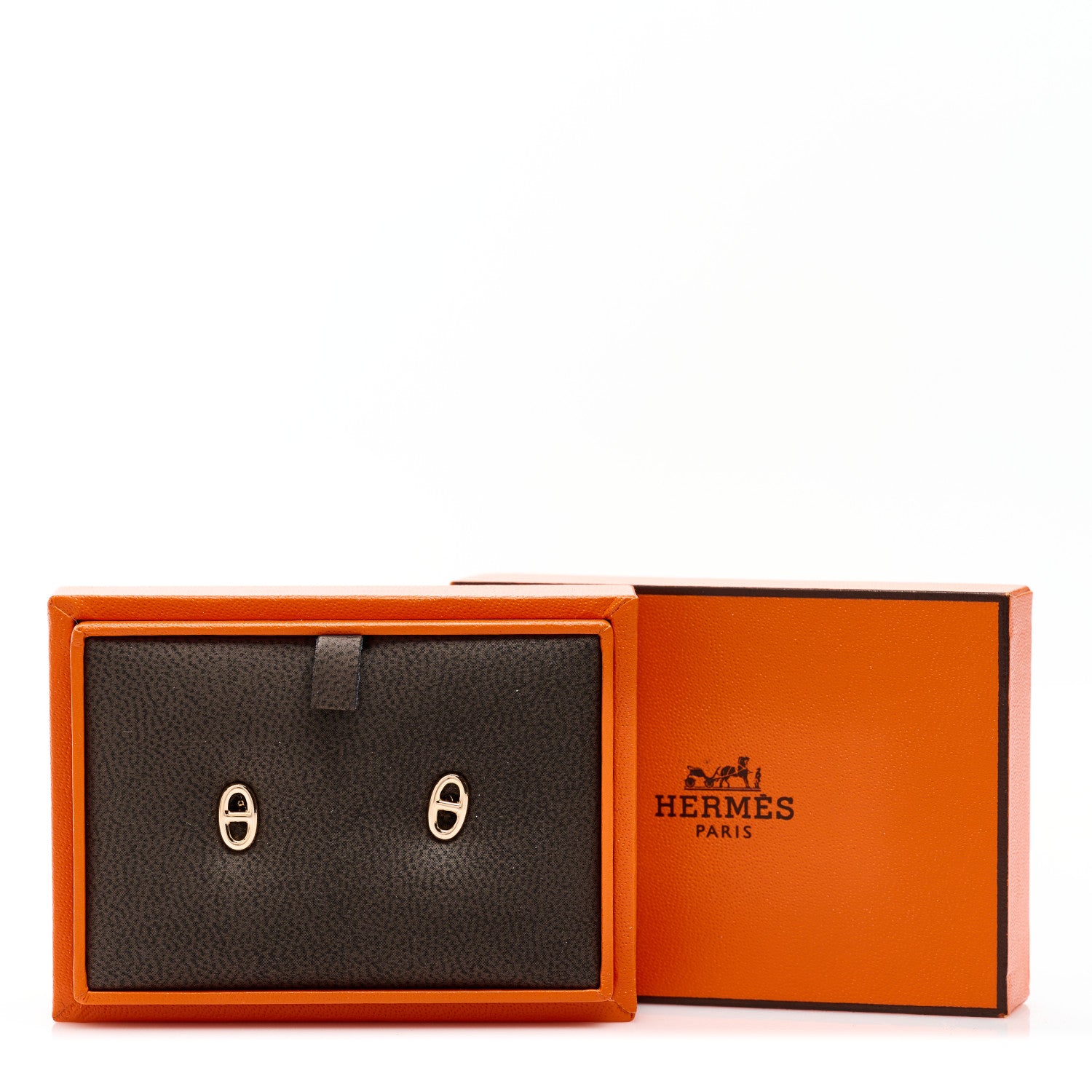 Hermes 18K Rose Gold TPM Farandole Stud Earrings 5 of 5
