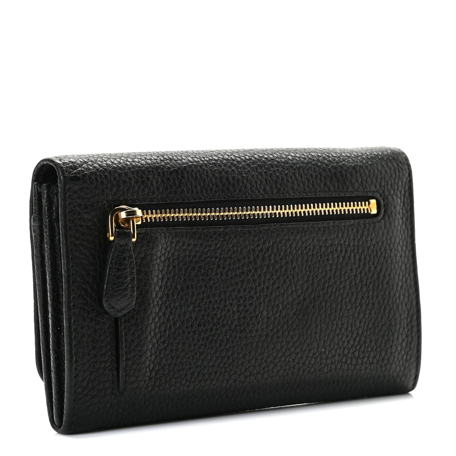 Prada Vitello Grain Wristlet Wallet Black 3 of 8