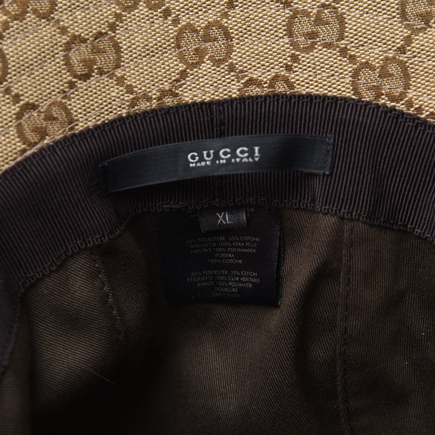Monogram Web Bucket Hat XL Brown