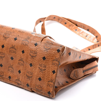 MCM Visetos Shopper Tote Cognac 9 of 11
