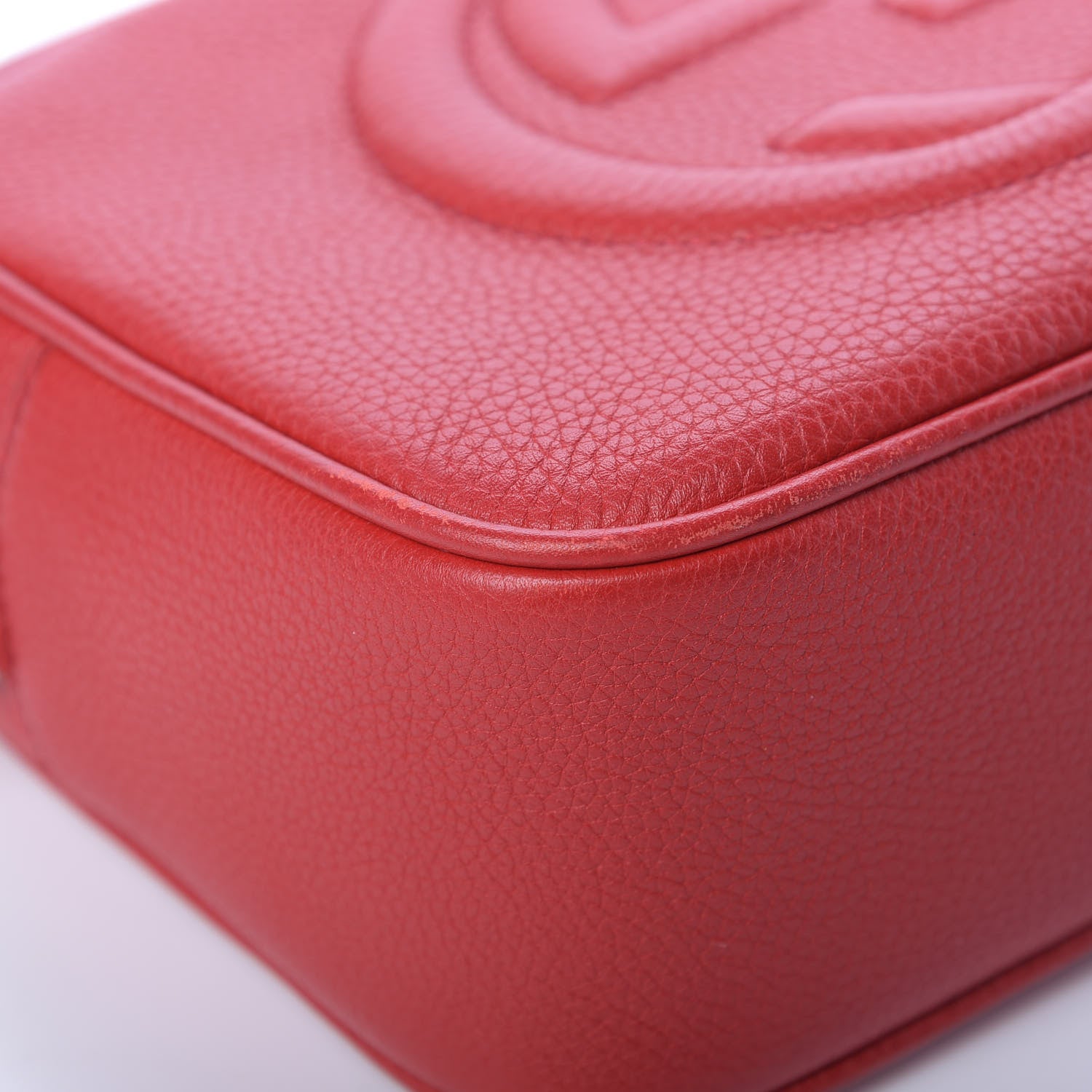 Gucci Pebbled Calfskin Small Soho Disco Bag Tabasco Red 9 of 14
