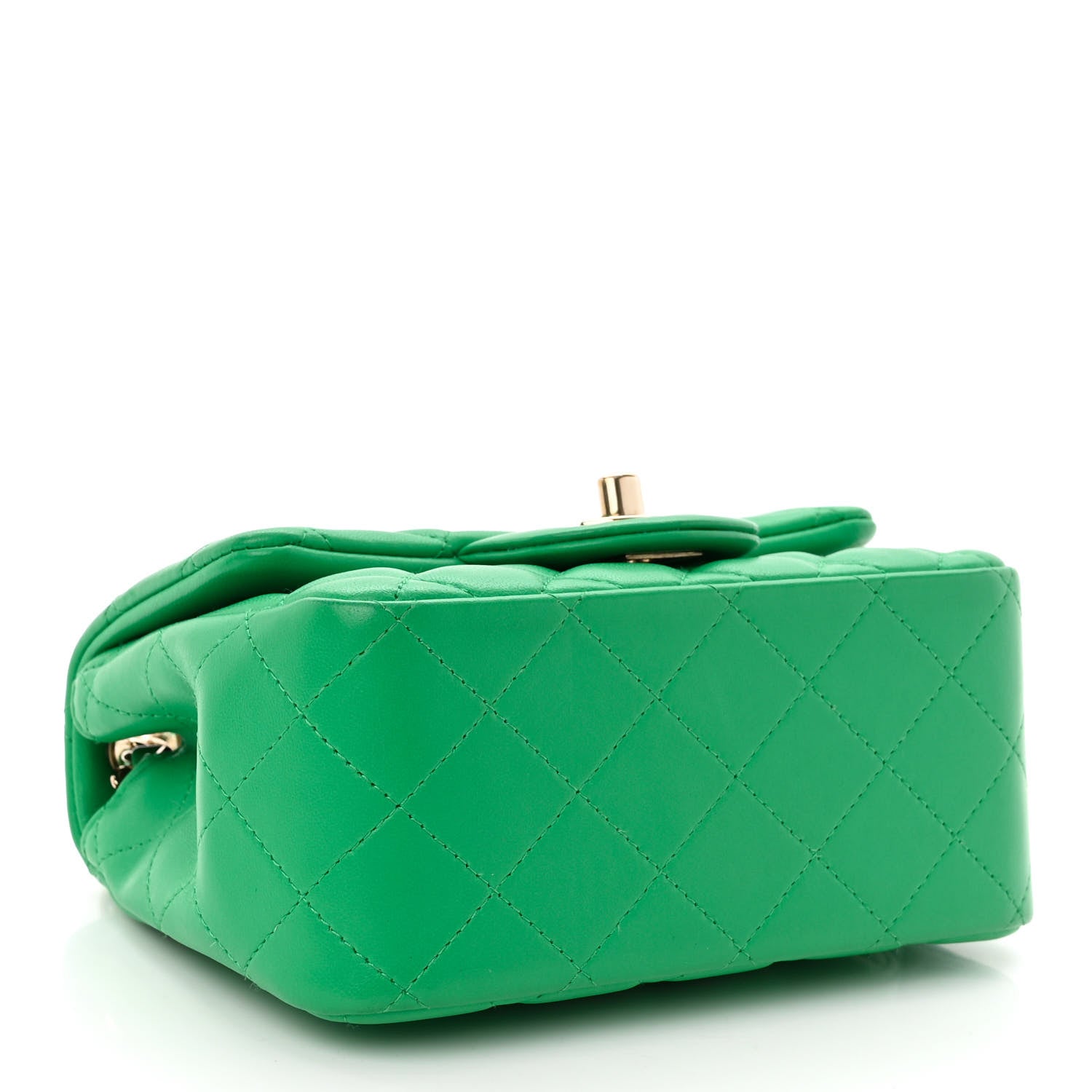Chanel Lambskin Quilted Mini Square Flap Green 4 of 10