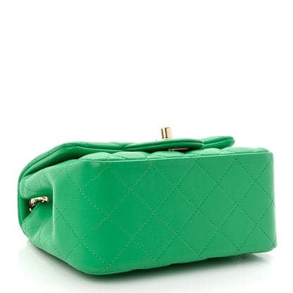 Chanel Lambskin Quilted Mini Square Flap Green 4 of 10