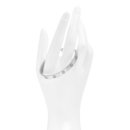 Cartier 18K White Gold LOVE Cuff Bracelet 18 2 of 4