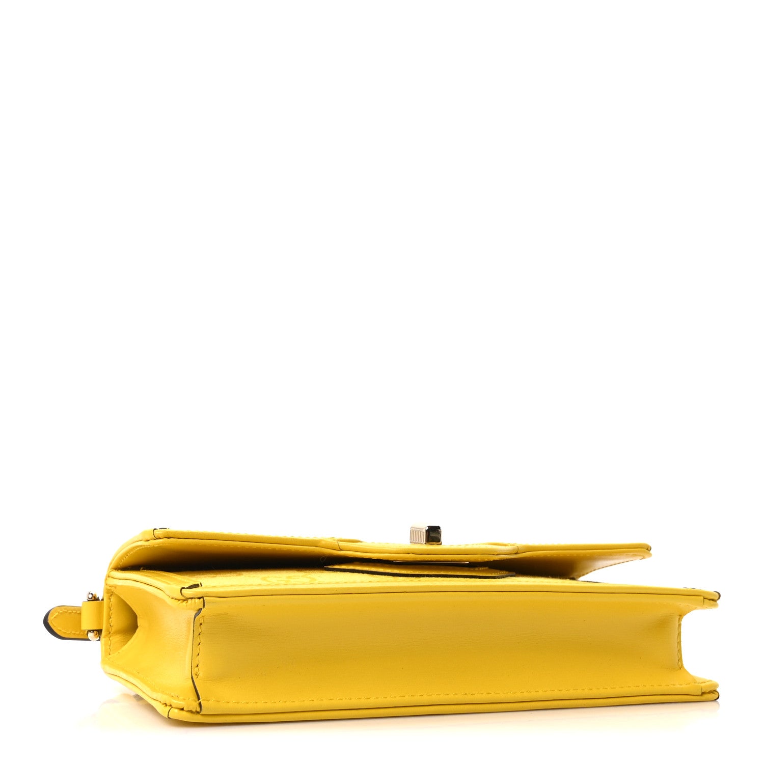 Gucci GG Monogram Scratch Lux Calfskin Mini Luce Shoulder Bag Yellow 4 of 10