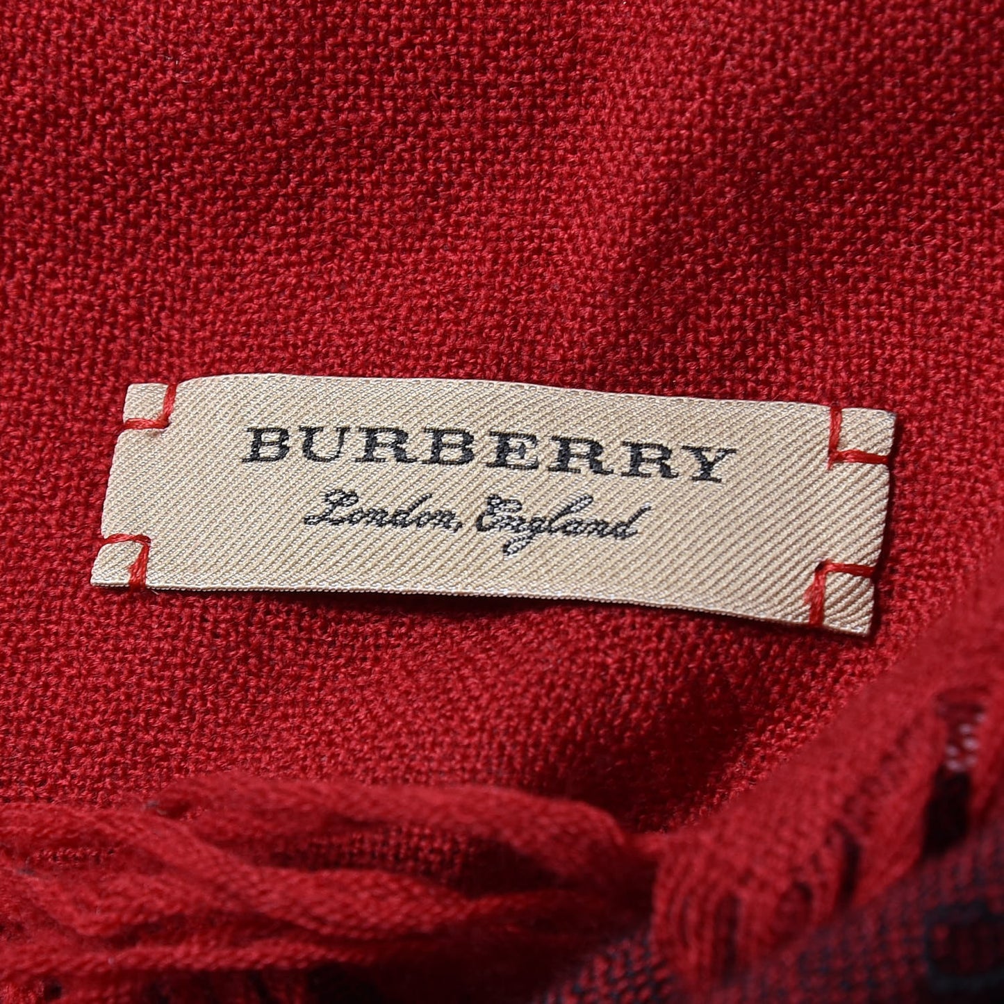 Wool Classic Check Scarf Parade Red