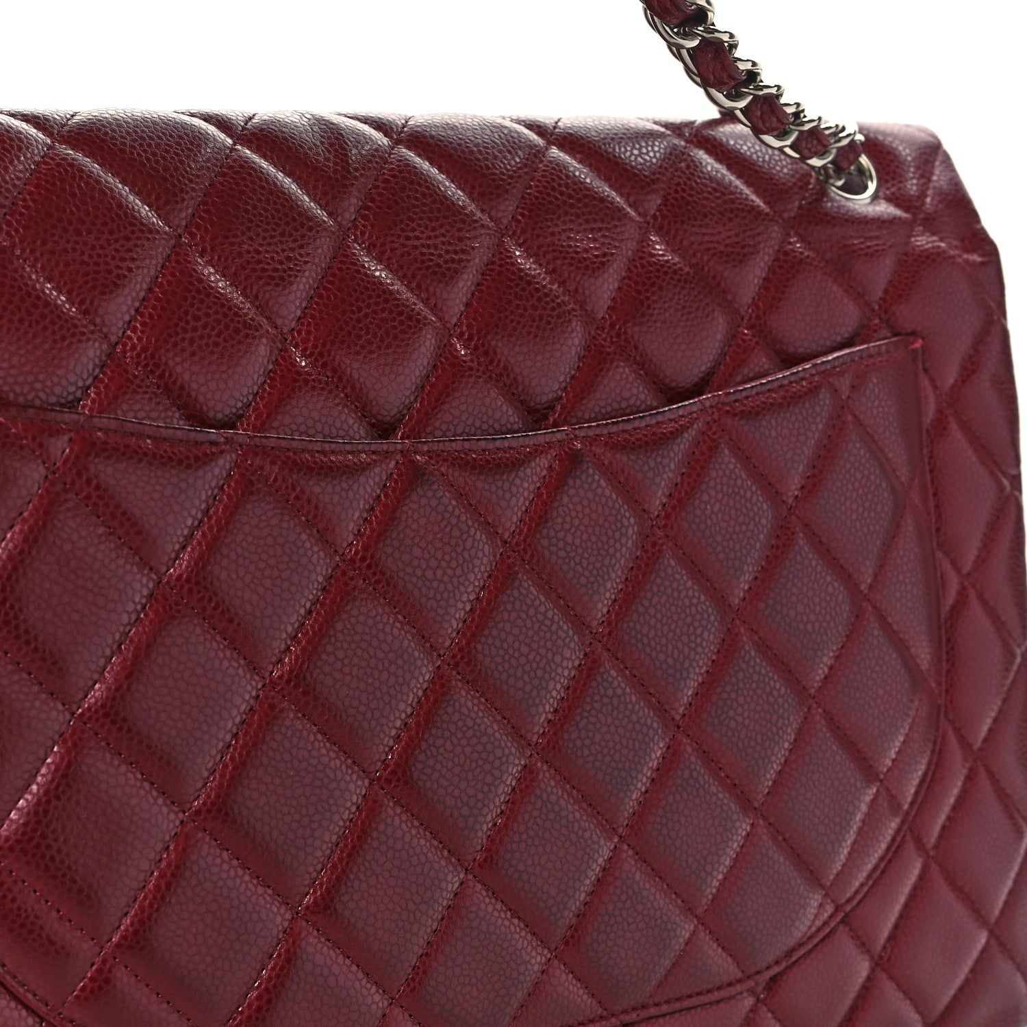 Chanel Caviar Quilted Maxi Single Flap Red 11 of 12
