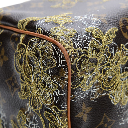Louis Vuitton Monogram Dentelle Speedy 30 Gold 8 of 8