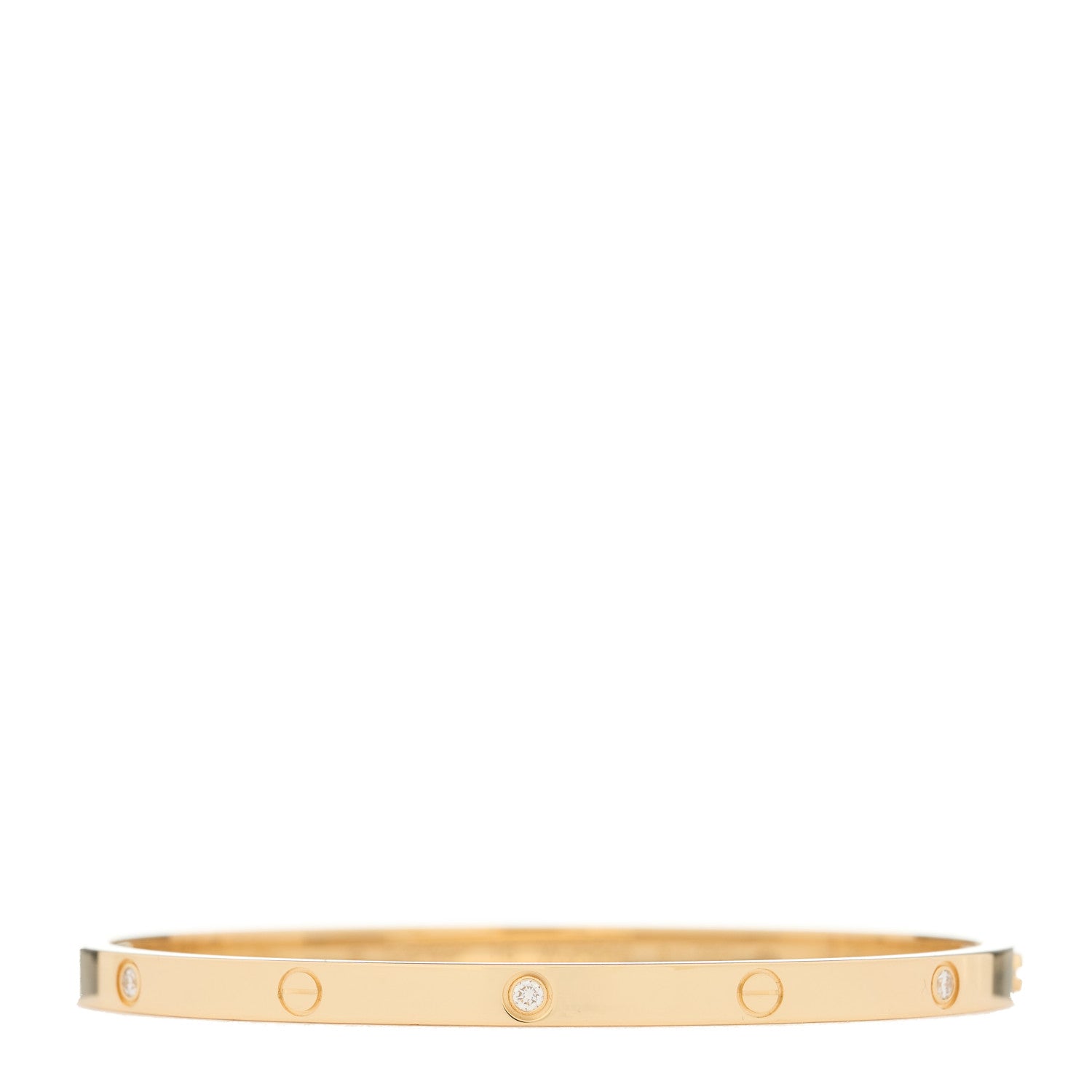 Cartier 18K Yellow Gold 6 Diamond Small LOVE Bracelet 16 1 of 6