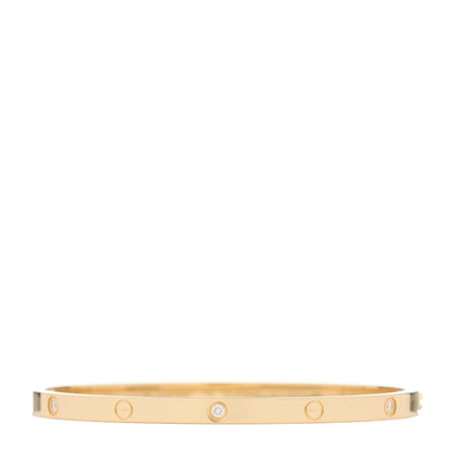 Cartier 18K Yellow Gold 6 Diamond Small LOVE Bracelet 16 1 of 6