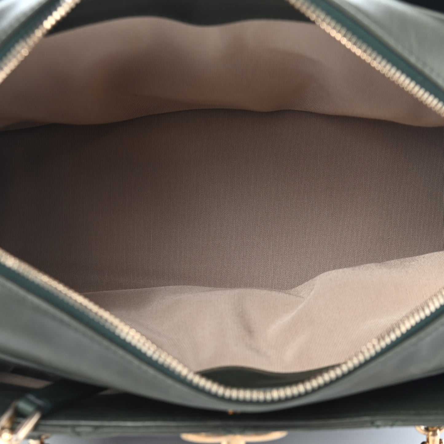 Calfskin Quilted Retro Chain Tote Green