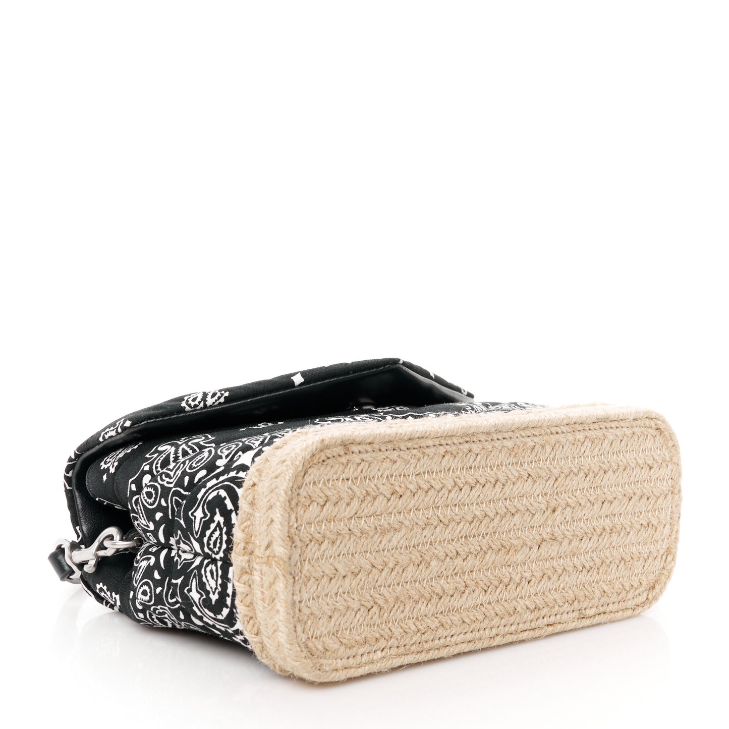 Cotton Bandana Y Quilted Monogram Toy Loulou Crossbody Bag Black White
