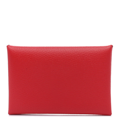Hermes Epsom Verso Calvi Card Case Rouge Tomate Rose Jaipur 1 of 8