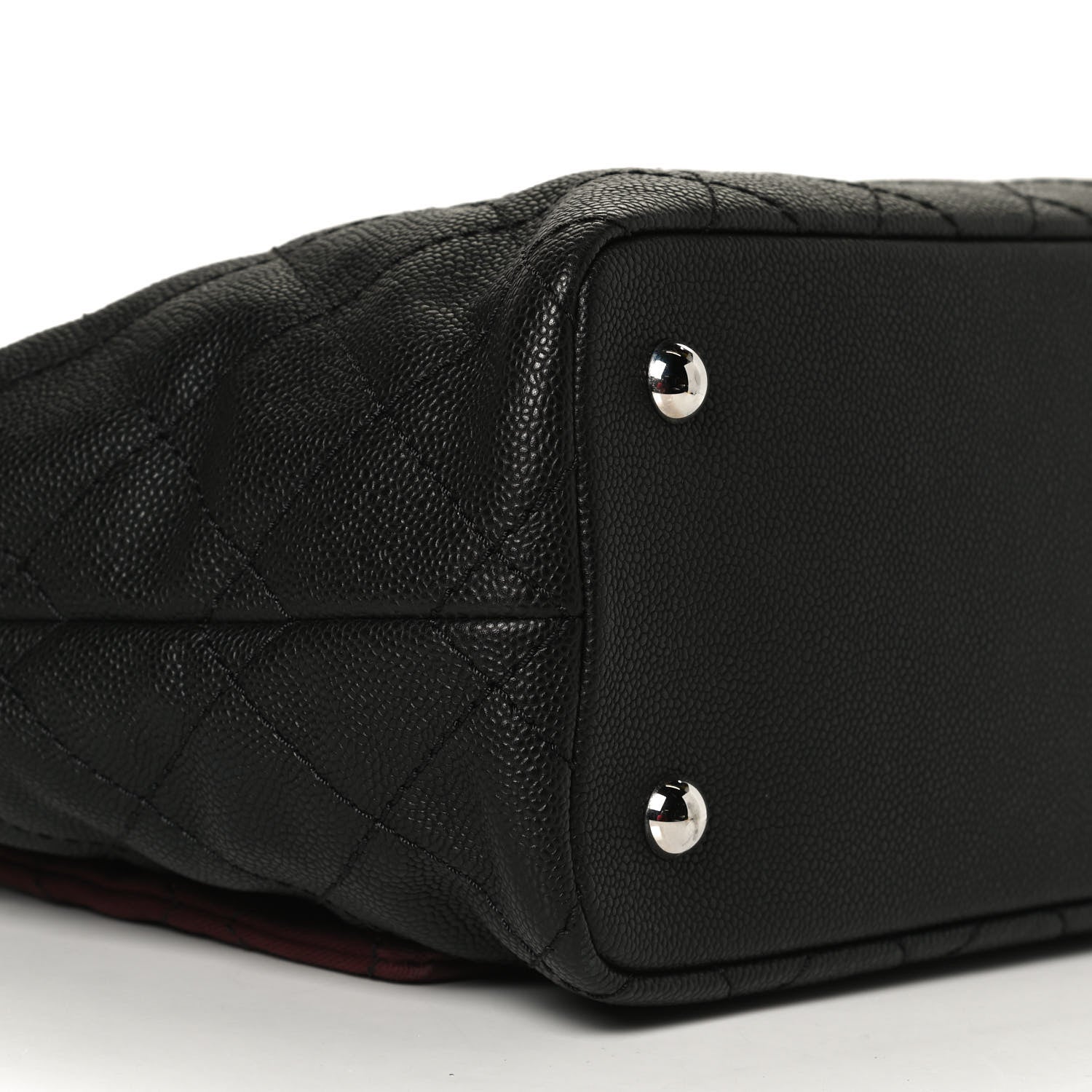 Chanel Grained Calfskin Quilted Small Daily Shopping Tote Black 9 of 17