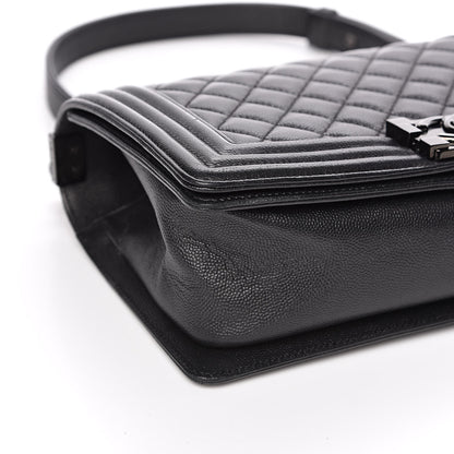 Chanel Caviar Quilted Medium Boy Flap So Black 8 of 11