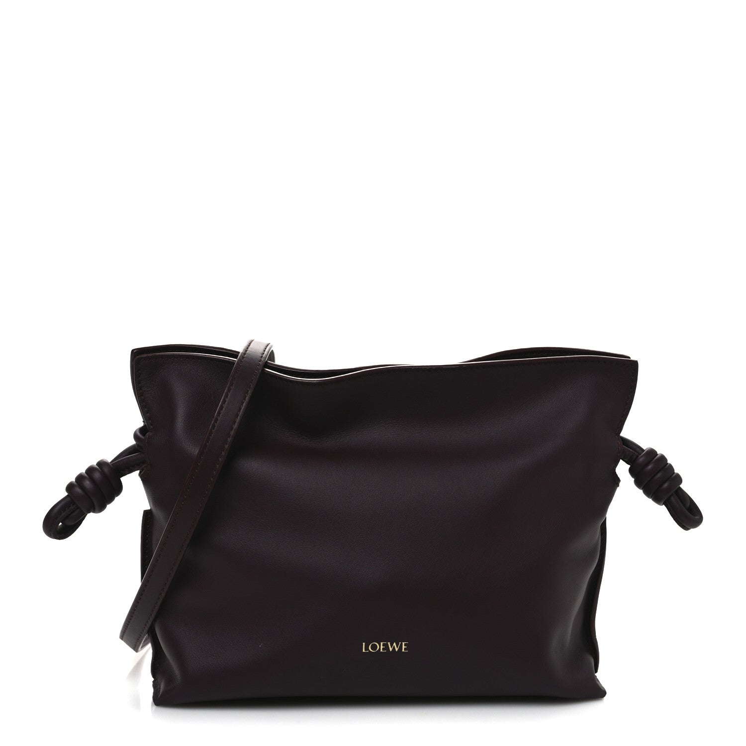 Loewe Calfskin Flamenco Knot Clutch Prune 1 of 13
