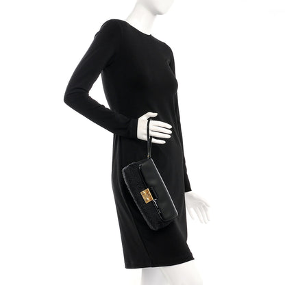 Louis Vuitton Satin Dentelle Pochette Black 2 of 7