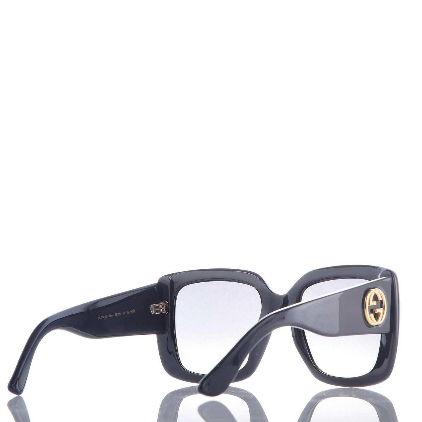 Acetate Square Frame Sunglasses GG0141S Black