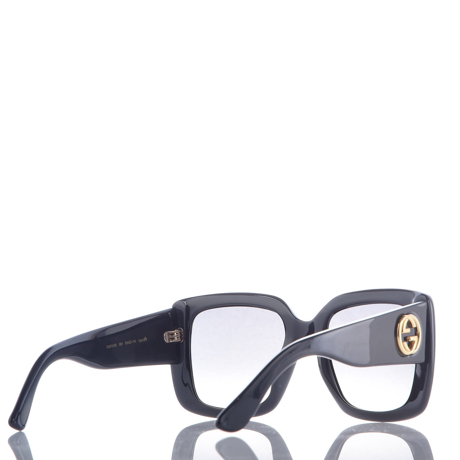 Gucci Acetate Square Frame Sunglasses GG0141S Black 4 of 9