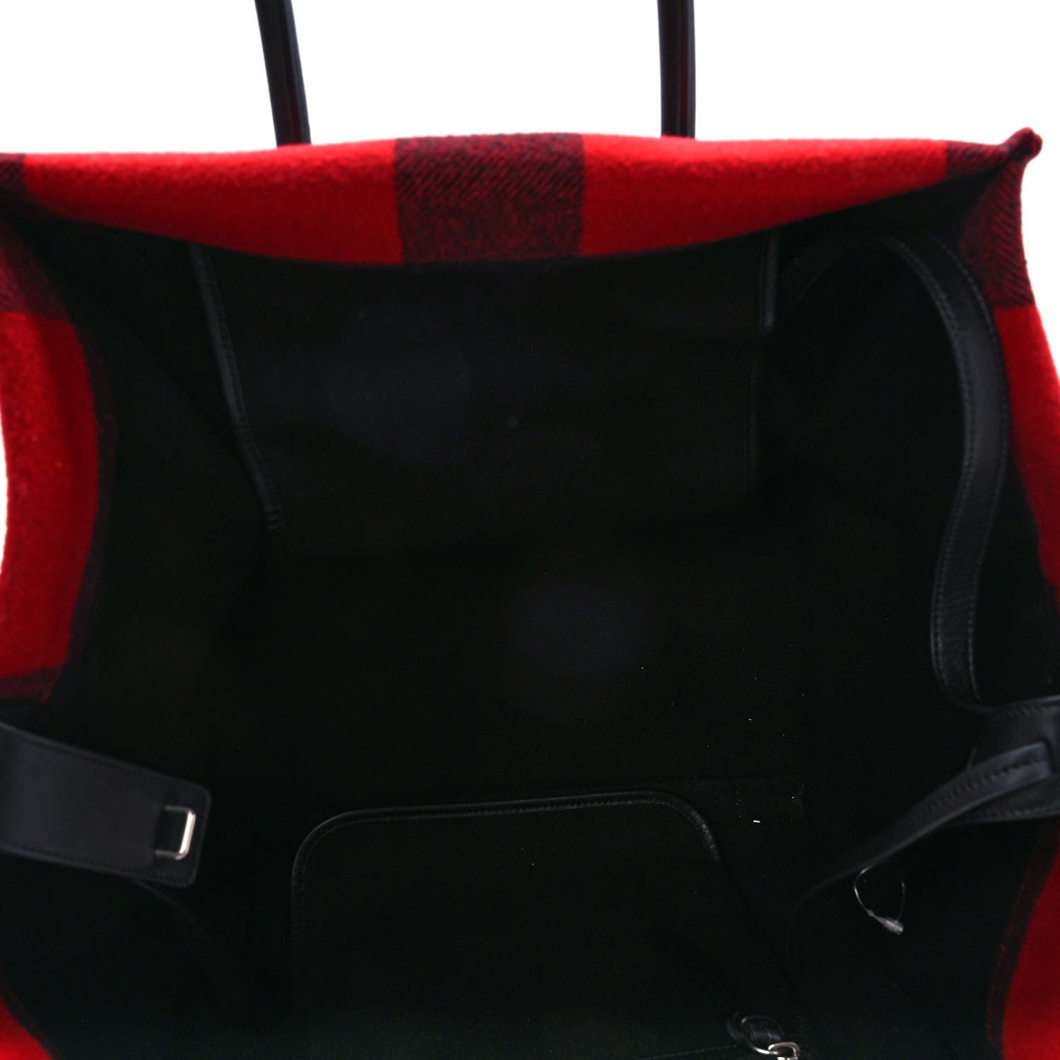 Celine Wool Tartan Medium Phantom Luggage Red 4 of 9