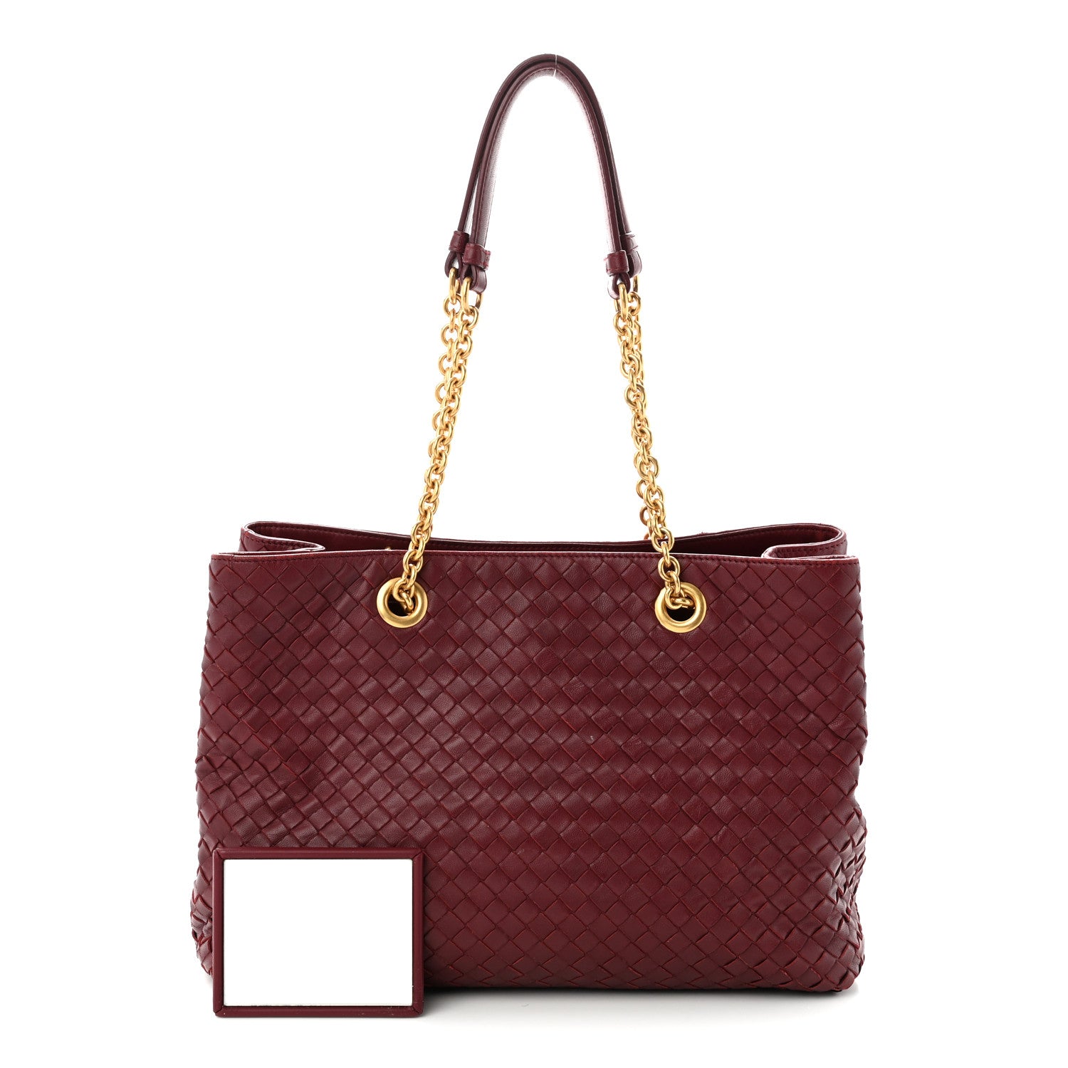 Bottega Veneta Nappa Intrecciato Medium Classic Chain Strap Tote Bordeaux 3 of 11