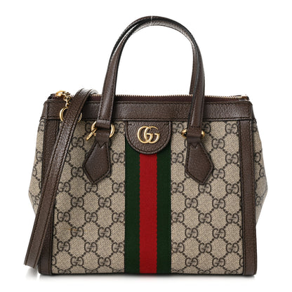 Gucci GG Supreme Monogram Small Ophidia Tote Bag Brown 1 of 10
