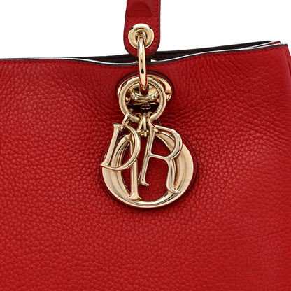 Christian Dior Calfskin Medium Diorissimo Tote Red 9 of 11