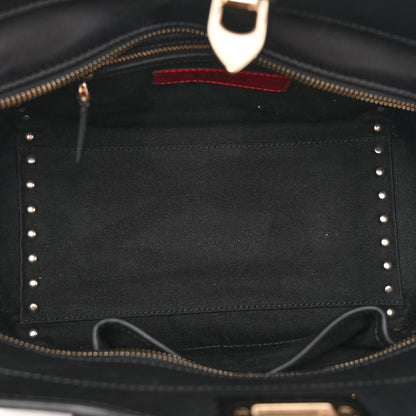 Valentino Garavani Vitello Small Rockstud Double Handle Tote Black 5 of 9
