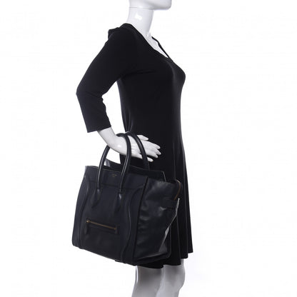 Celine Smooth Calfskin Mini Luggage Navy Blue 2 of 10