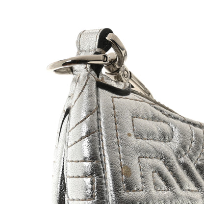 Fendi X MARC JACOBS Laminated Craquele Lambskin Nano Fendigraphy Hobo Charm Argento 8 of 8