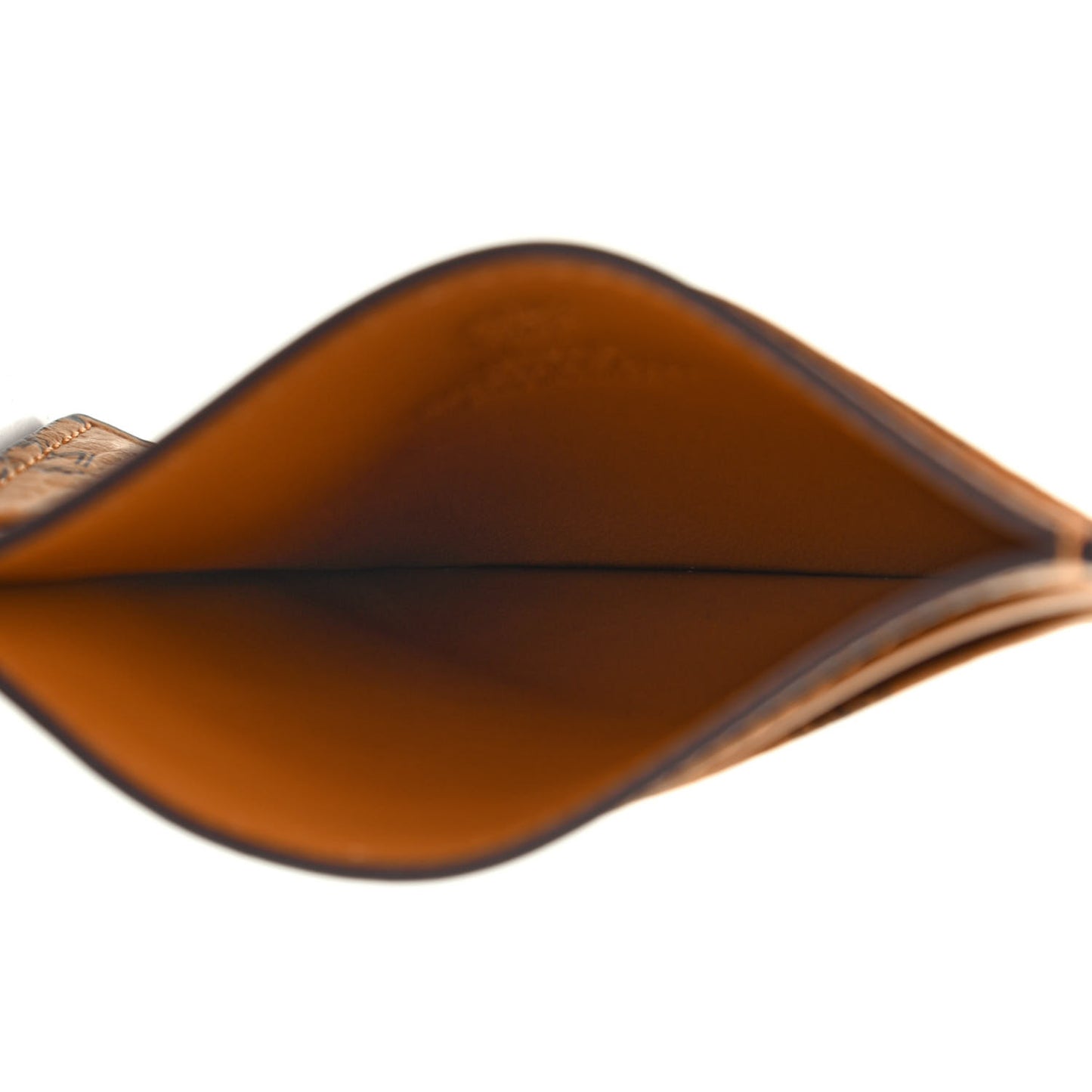 Calfskin Visetos Mini Card Case Cognac