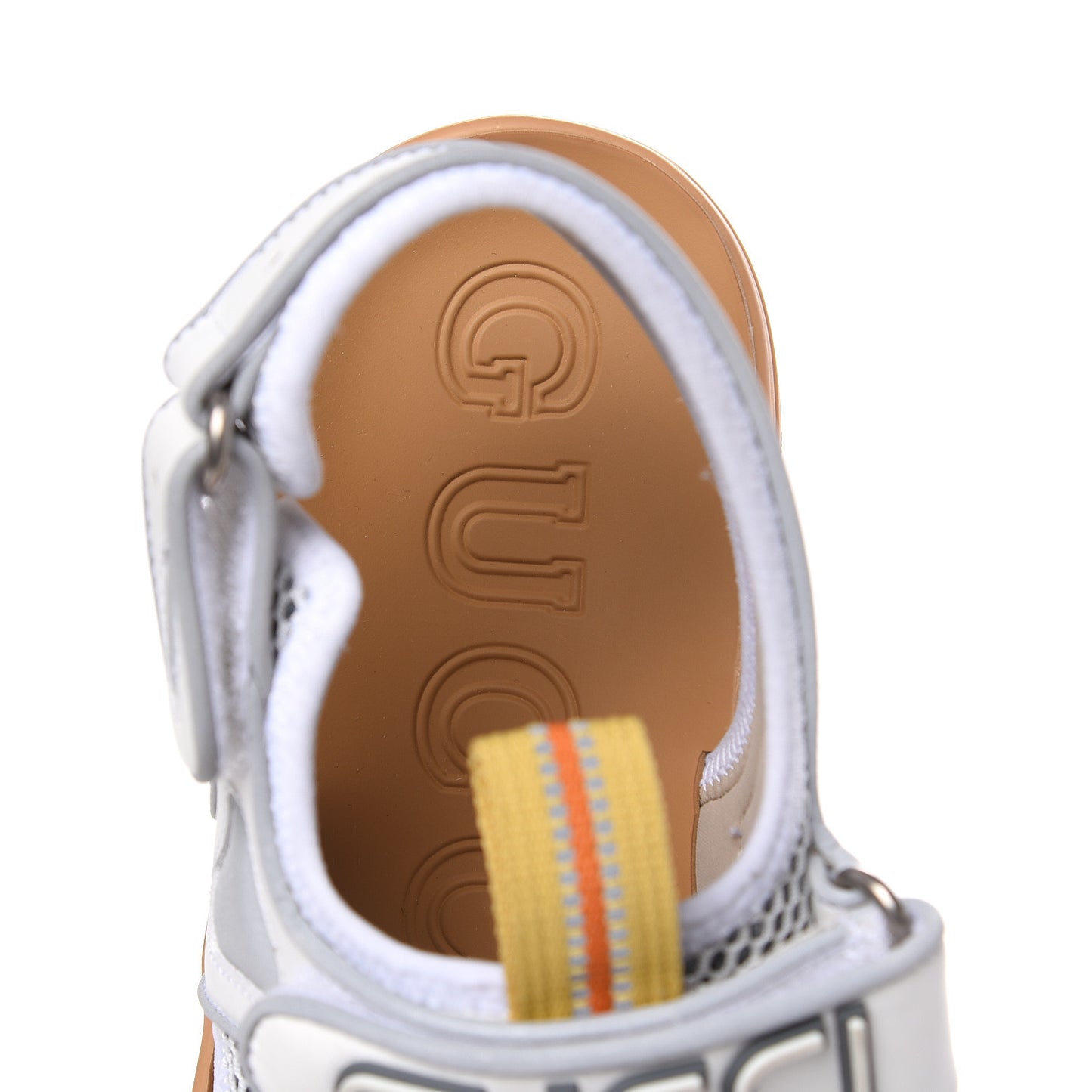 Mesh Fabric Tinsel Sport Sandals 40 White Silver