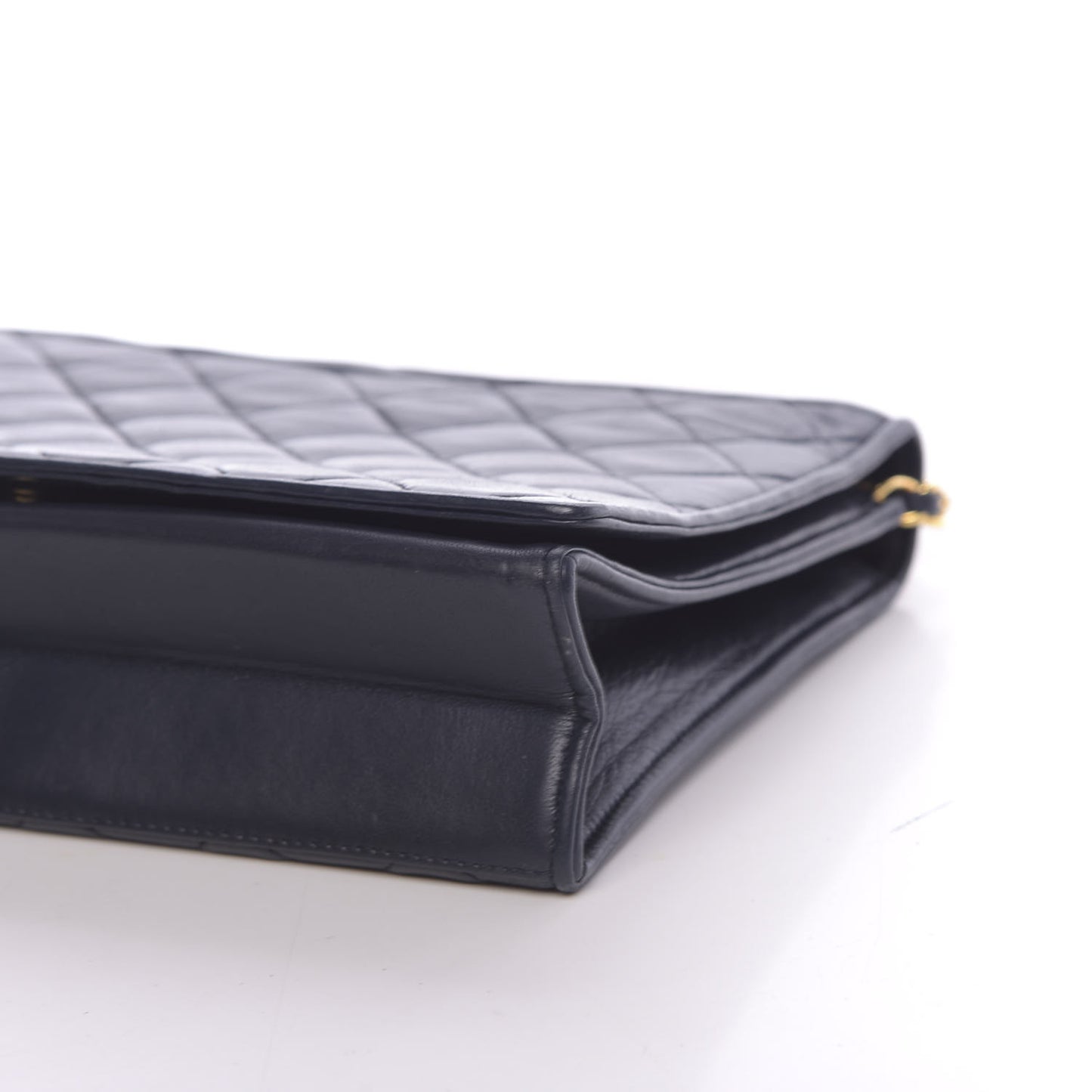 Lambskin Quilted Small CC Single Flap Bag Navy