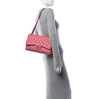 Chanel Lambskin Quilted Jumbo Double Flap Pink 3 of 10