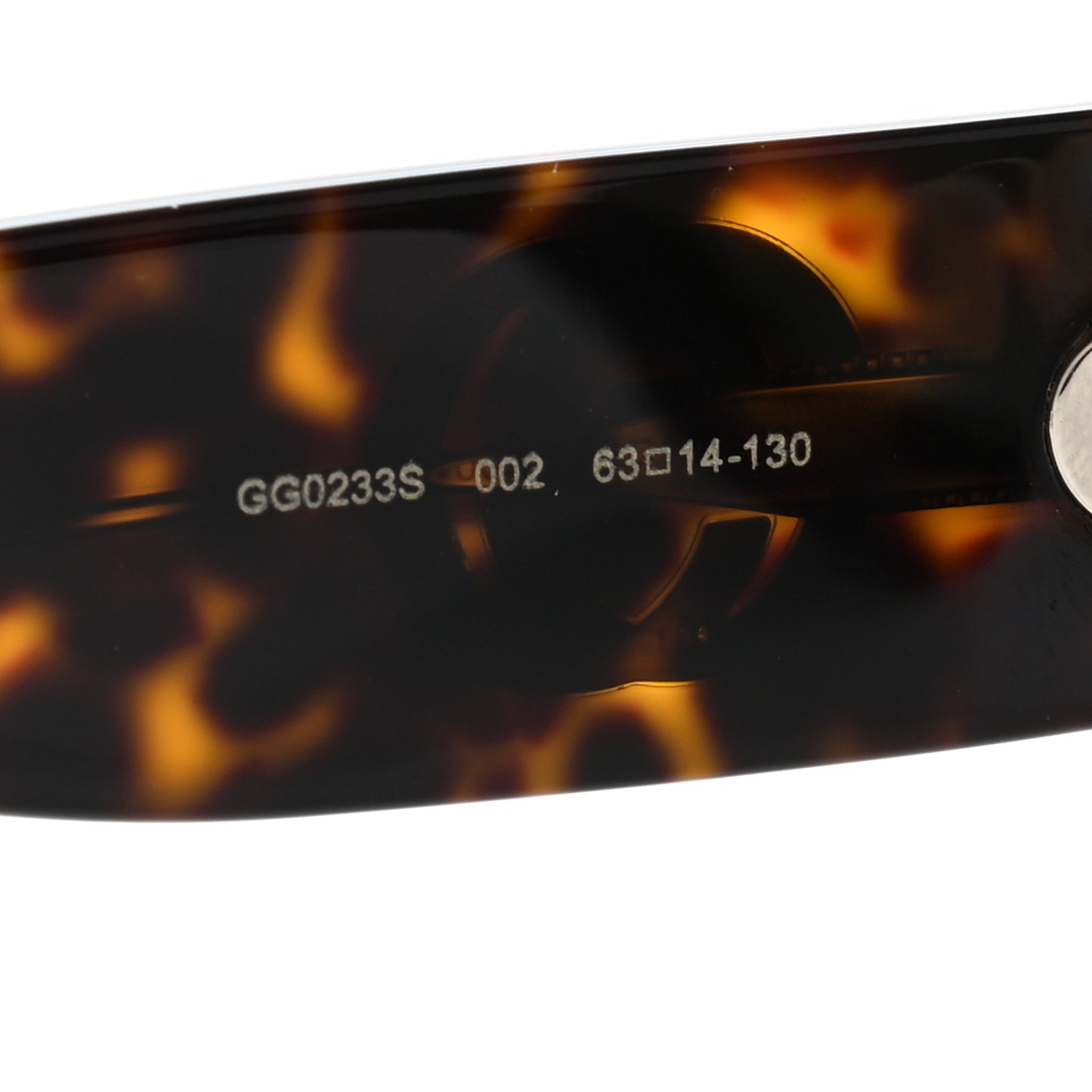 Oval Sunglasses GG0233S Tortoiseshell Gold