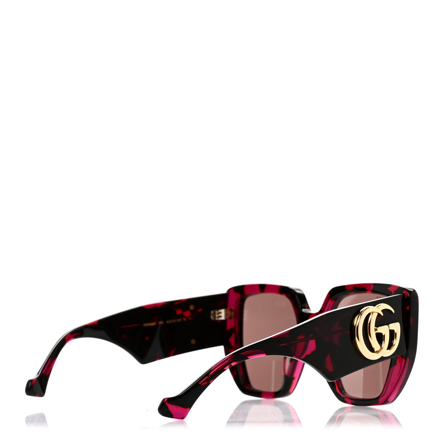 Gucci Acetate Square Frame Sunglasses GG0956S Black Pink 4 of 7