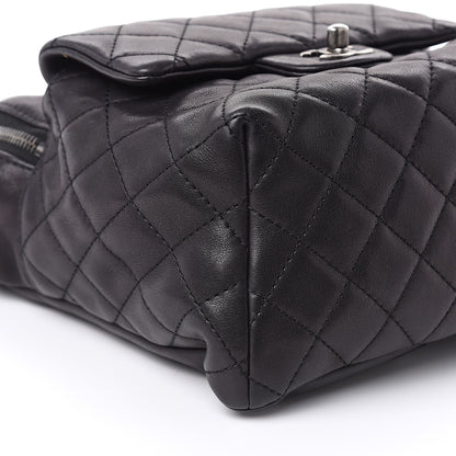 Chanel Lambskin Quilted Drawstring Backpack Black 10 of 14
