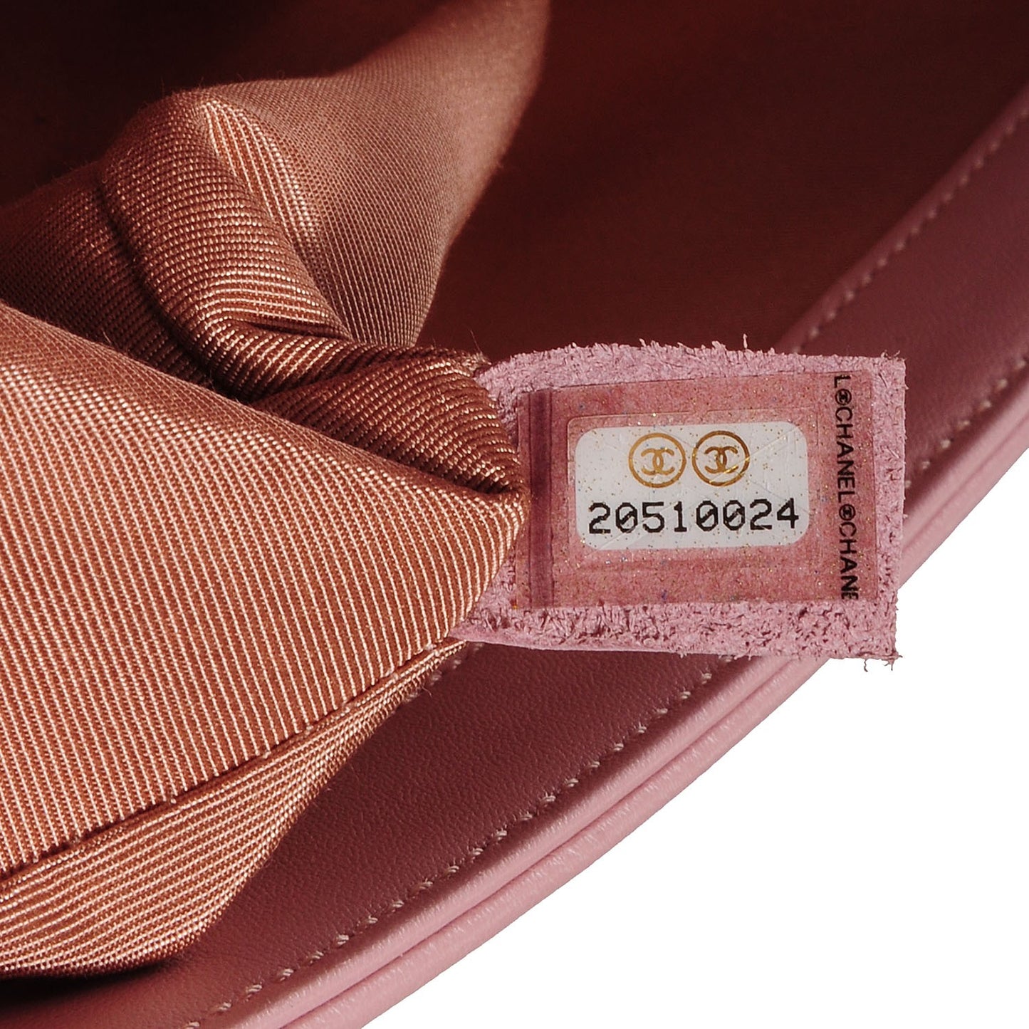 Lambskin Quilted Medium Boy Flap Light Pink