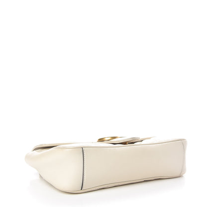 Gucci Calfskin Matelasse Small GG Marmont Shoulder Bag White 4 of 11