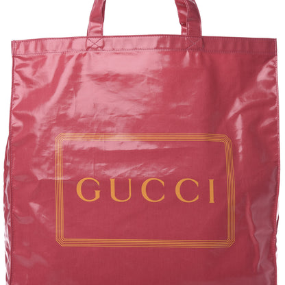 Gucci Patent Canvas Frame Logo Vertical Tote Glam Pink 8 of 10