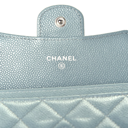 Chanel Caviar Quilted Flap Card Holder Wallet Blue 7 of 7
