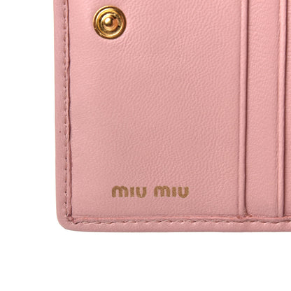 Miu Miu Nappa Matelasse Compact Wallet Orchidea 6 of 7