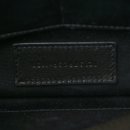 Saint Laurent Calfskin Matelasse Chevron Monogram A5 Wristlet Black 7 of 9