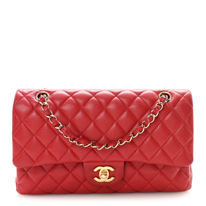 Chanel Caviar Quilted Medium Double Flap Red 1 of 10