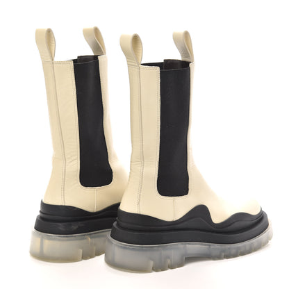 Bottega Veneta Calfskin The Tire Chelsea Boots 36 Wax Black Transparent 4 of 6